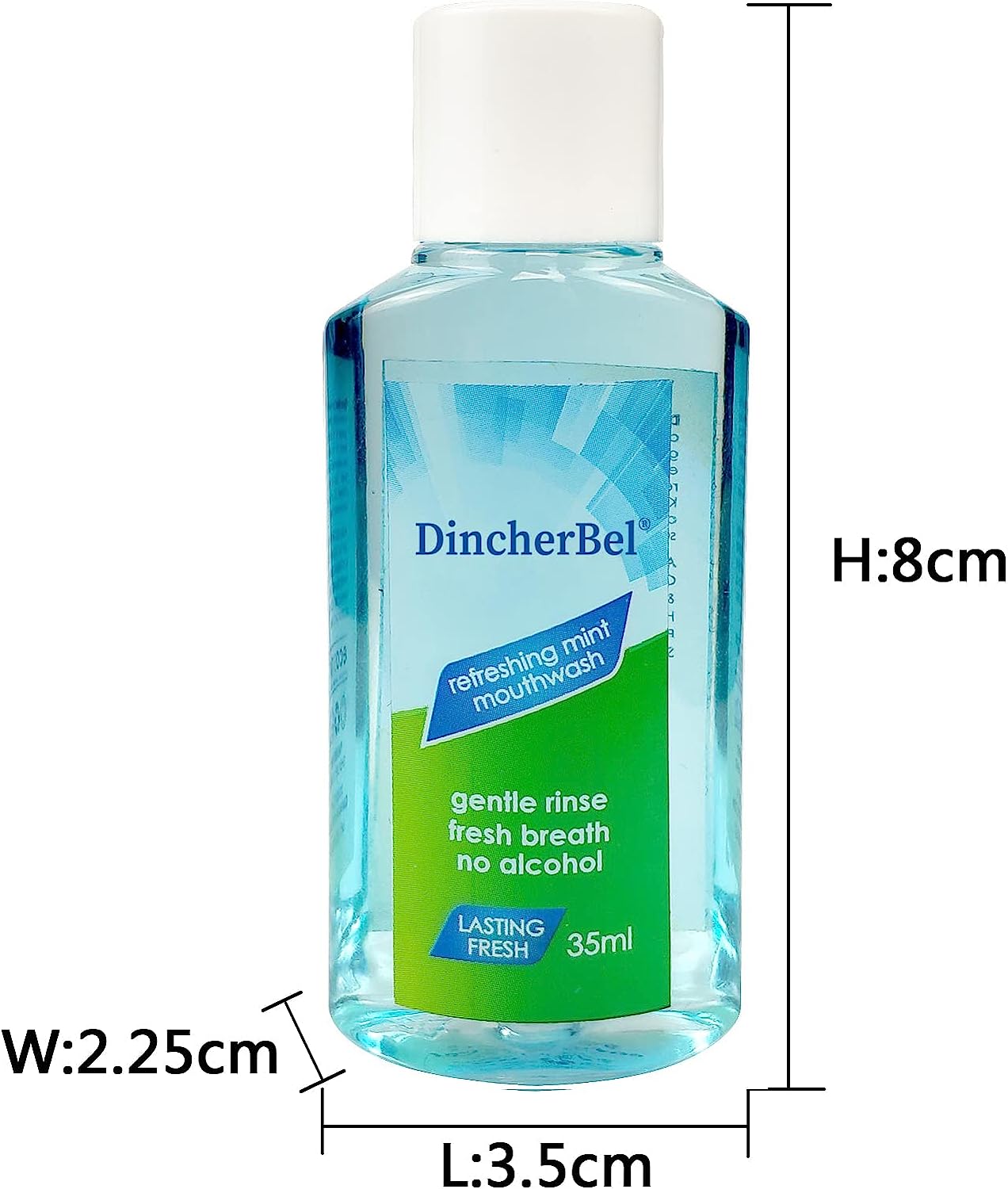 Mouthwash Travel Size Portable Refreshing Mint Mouth Rinse for Fresh Breath, Great for AirBnB, Spas, Hotels Too, 35ml/1.2oz