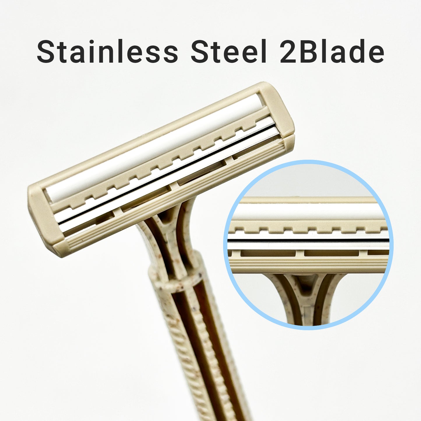 Disposable Shaving Kit for Men &Women - Wheat Straw Razors and Cream Bulk