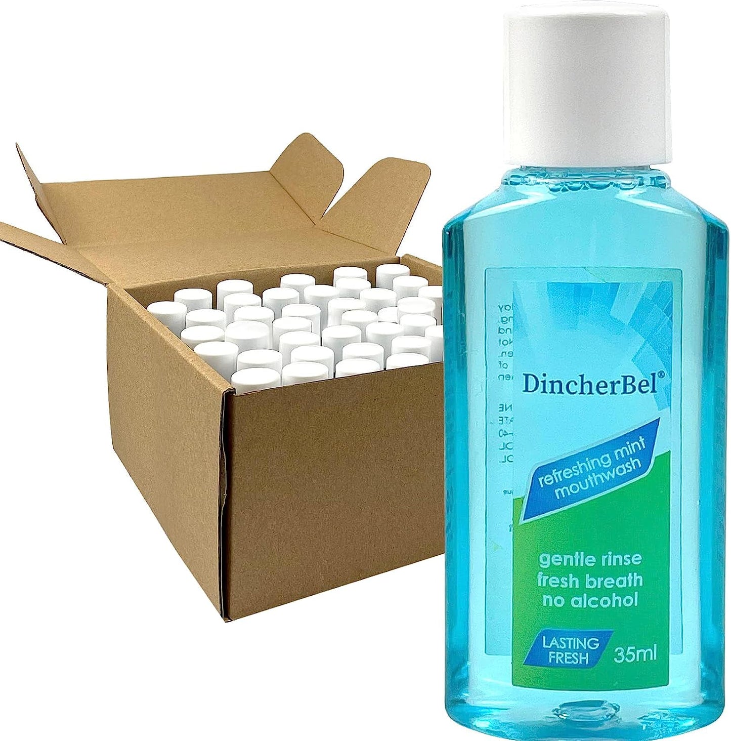 Mouthwash Travel Size Portable Refreshing Mint Mouth Rinse for Fresh Breath, Great for AirBnB, Spas, Hotels Too, 35ml/1.2oz