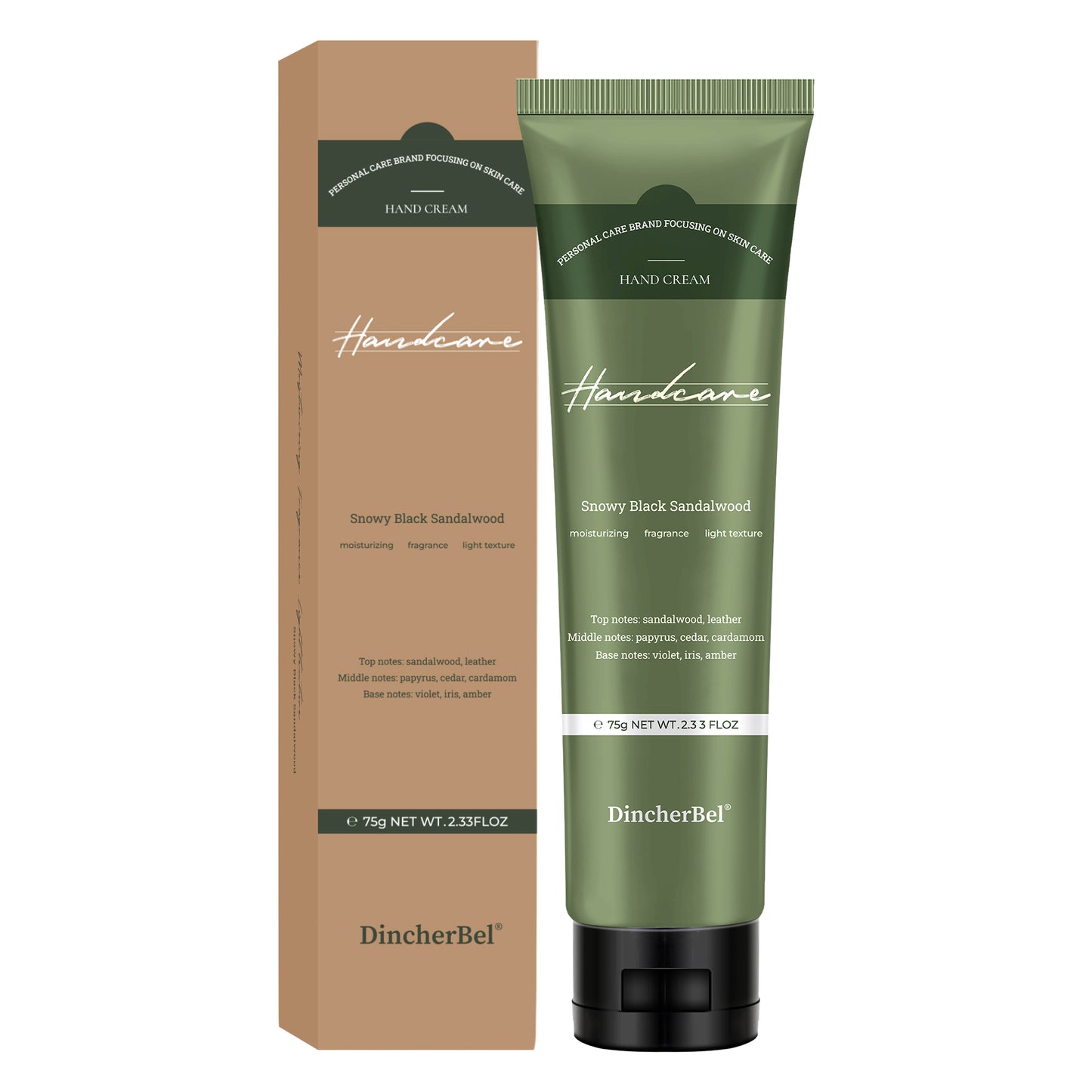 Niacinamide 5% + Squalane 1% Hand Cream with Tranexamic Acid & Vitamin C - Brightening & Hydrating Moisturizer for Dry Skin, Dark Spots, Uneven Tone - Luxury Perfume Scented Non-Greasy Cream with Shea Butter & Almond Oil - 2.33 fl oz