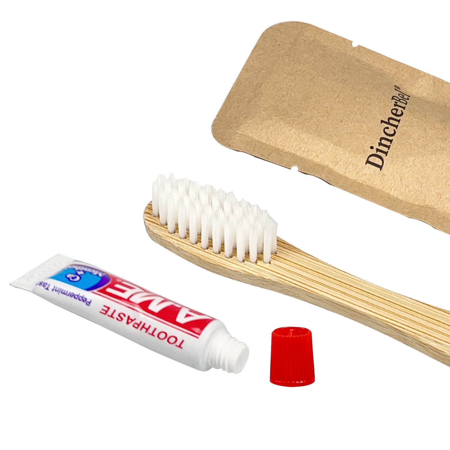 Disposable Bamboo Toothbrushes with Toothpaste(6g) | BPA Free Soft Bristles | Eco-Friendly | Individually Sealed & Biodegradable Bamboo Toothbrushes