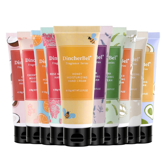 10 Pack Hydrating Hand Cream Set- Travel Size Non-Greasy Hand Lotion Set for Dry Skin, Instant Moisturizing Fragrance Hand Cream for Women, 1.0 oz/30 ml