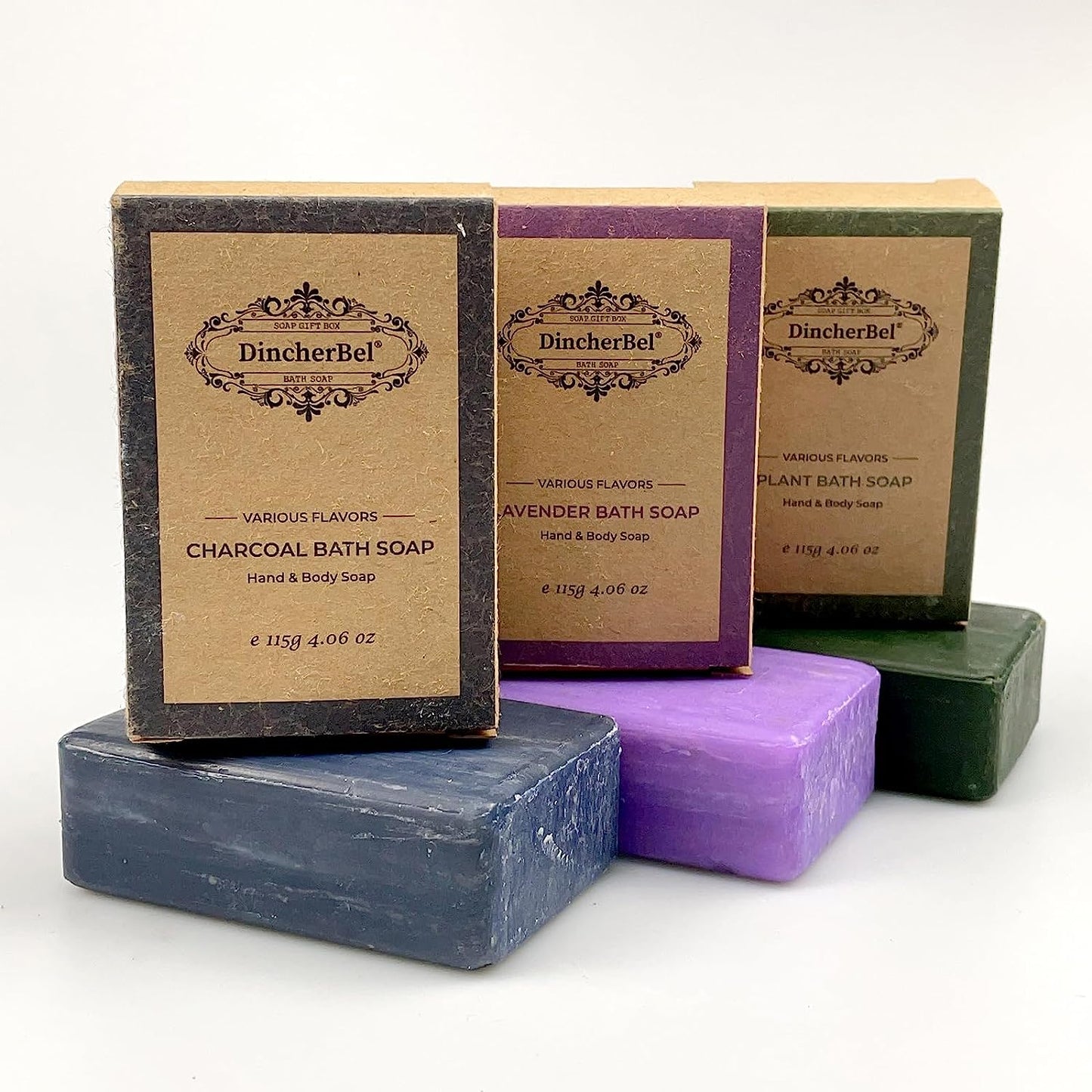 Natural Soap Bar - 6 Bars: Lavender, White Tea, Coconut Milk, Plant Essential Oil, Charcoal Oil Control and Aloe Mint, 4 Ounce Bars (Pack of 6)