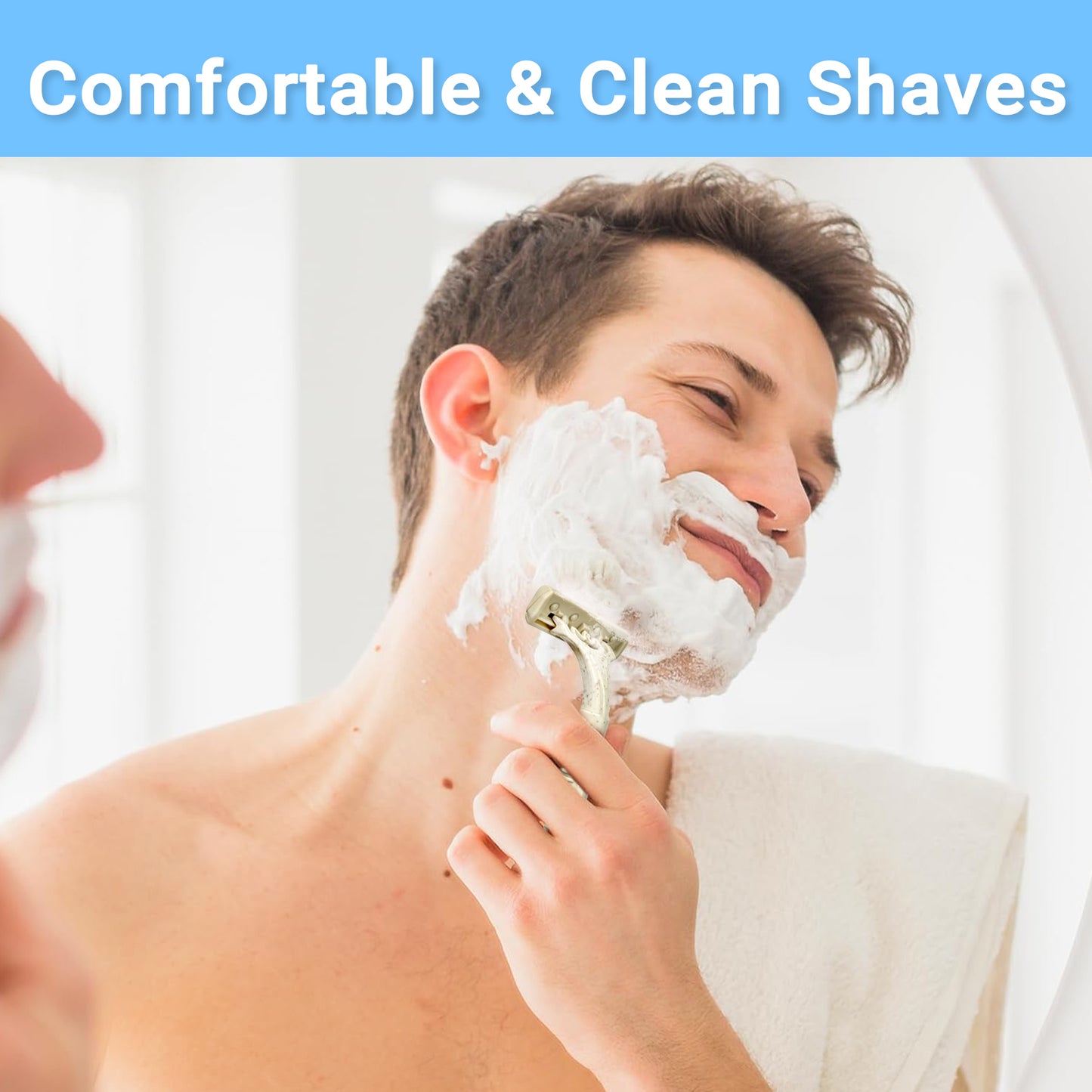 Disposable Shaving Kit for Men &Women - Wheat Straw Razors and Cream Bulk