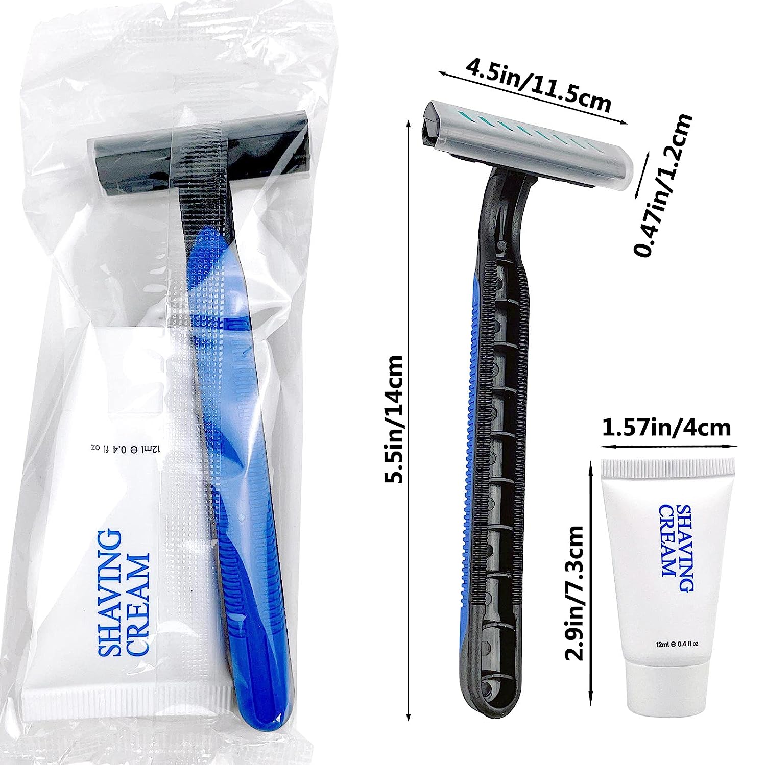 Disposable Razors in Bulk Shaving Kit Twin Blade Razors and Cream for ...