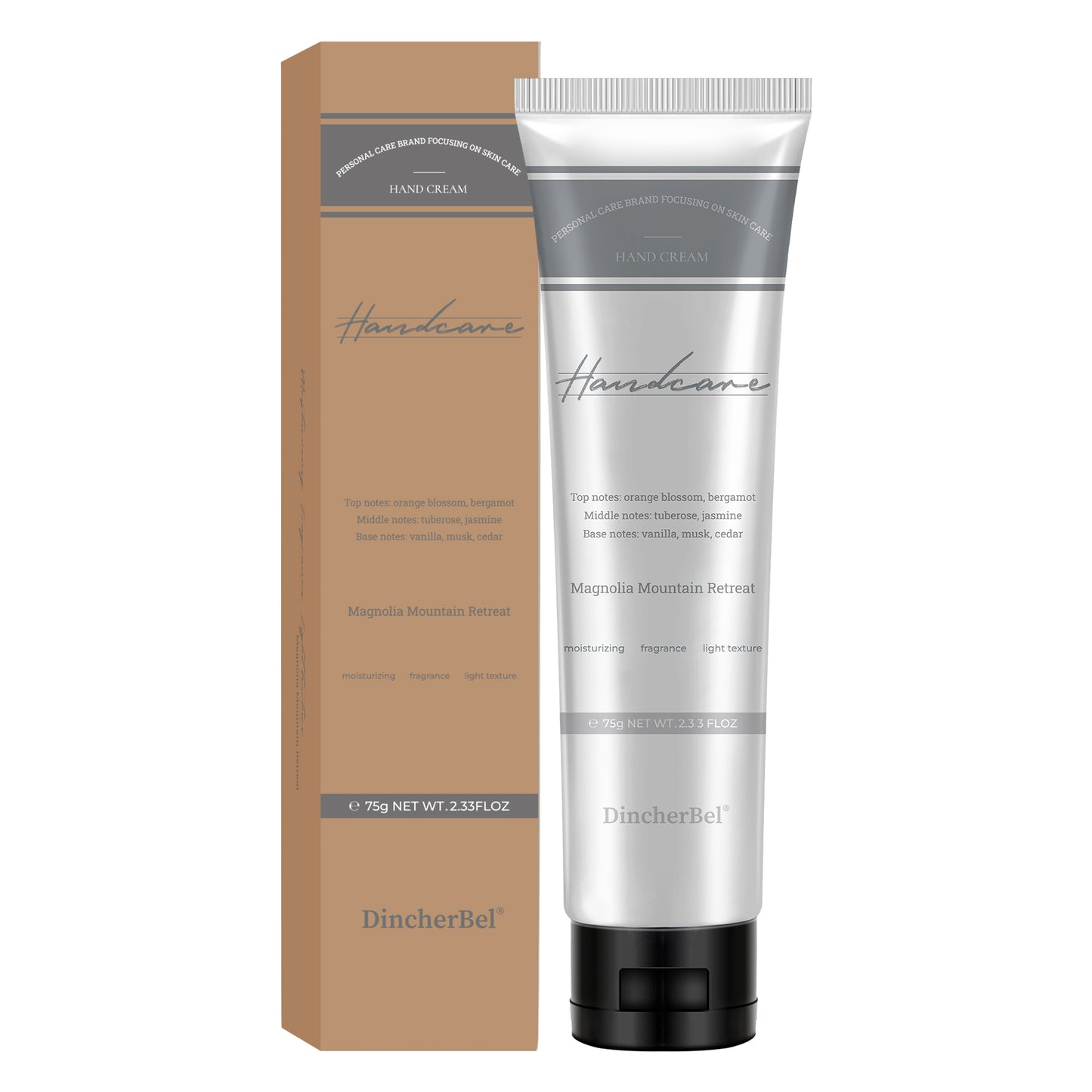 Niacinamide 5% + Squalane 1% Hand Cream with Tranexamic Acid & Vitamin C - Brightening & Hydrating Moisturizer for Dry Skin, Dark Spots, Uneven Tone - Luxury Perfume Scented Non-Greasy Cream with Shea Butter & Almond Oil - 2.33 fl oz