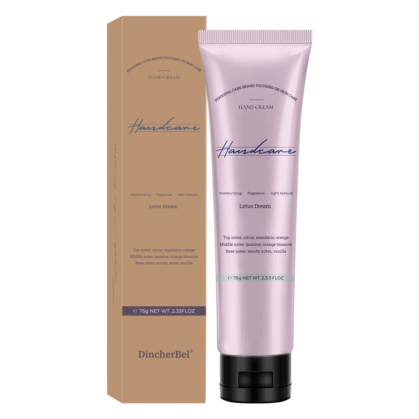 Niacinamide 5% + Squalane 1% Hand Cream with Tranexamic Acid & Vitamin C - Brightening & Hydrating Moisturizer for Dry Skin, Dark Spots, Uneven Tone - Luxury Perfume Scented Non-Greasy Cream with Shea Butter & Almond Oil - 2.33 fl oz