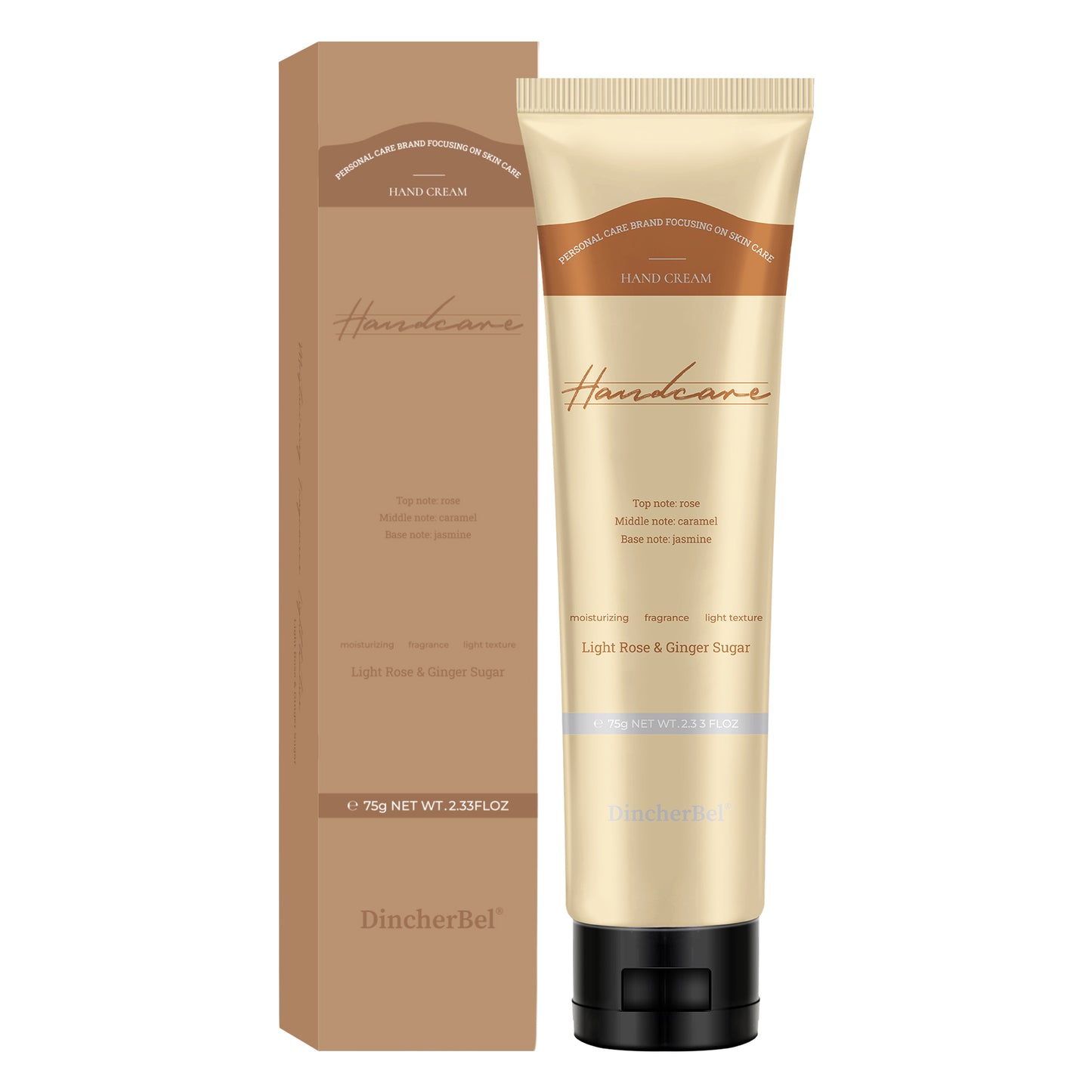 Niacinamide 5% + Squalane 1% Hand Cream with Tranexamic Acid & Vitamin C - Brightening & Hydrating Moisturizer for Dry Skin, Dark Spots, Uneven Tone - Luxury Perfume Scented Non-Greasy Cream with Shea Butter & Almond Oil - 2.33 fl oz